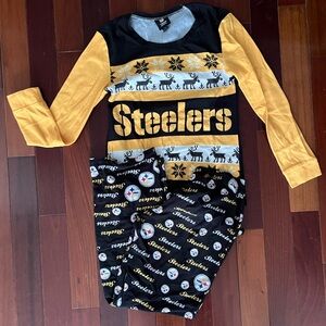 NFL Steelers Women's Pajama Set - Black and Yellow